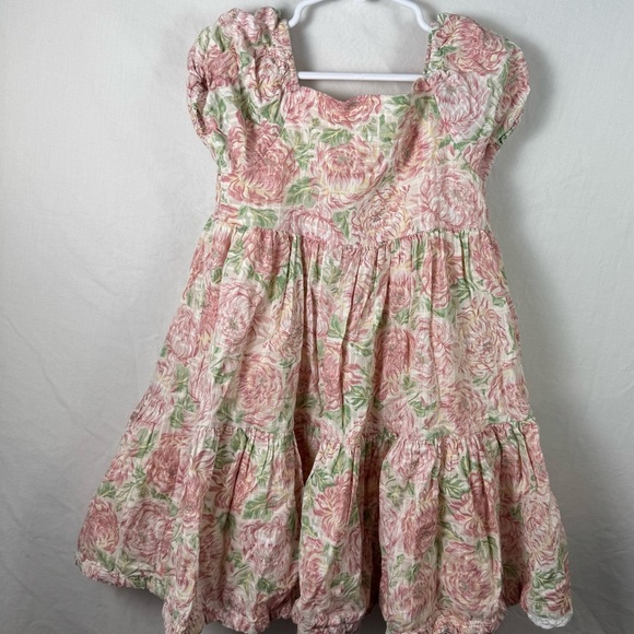 Joie Pink and Green Floral Dress Girls Size 5T - Picture 1 of 4